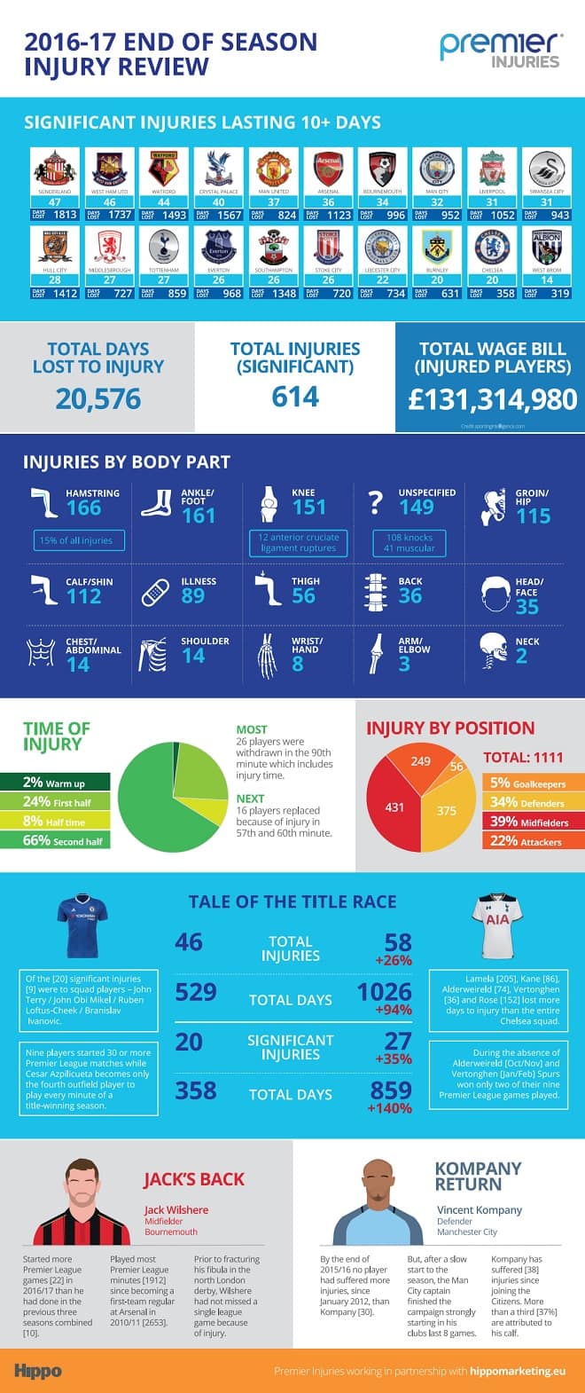 Premier League Injuries Infographic